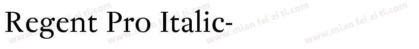 Regent Pro Italic字体转换